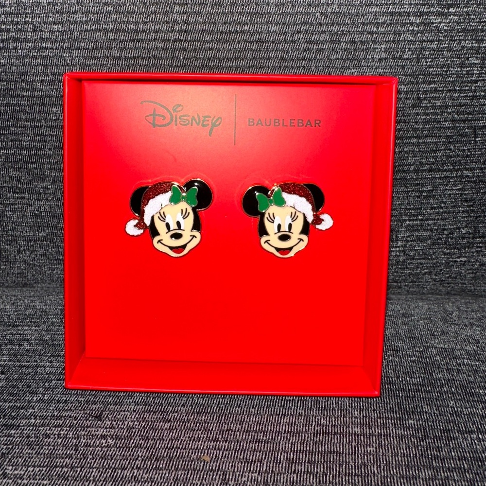 ✨🆕 Disney Minnie Mouse Christmas Baublebar Earrings